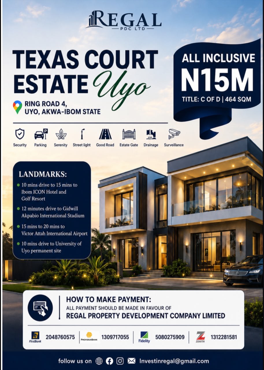 Texas Court Estate — Land for Sale, Uyo — photo 1 of 1